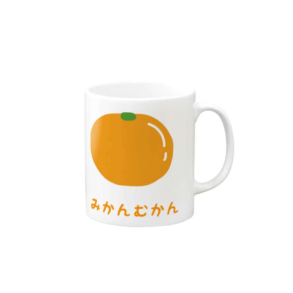 PaP➡︎Poco.a.Pocoのみかんむかん Mug :right side of the handle