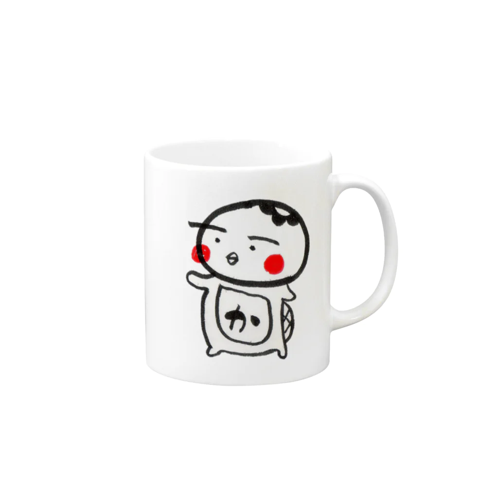 かっぱちゃんですのかっぱちゃんです。 Mug :right side of the handle