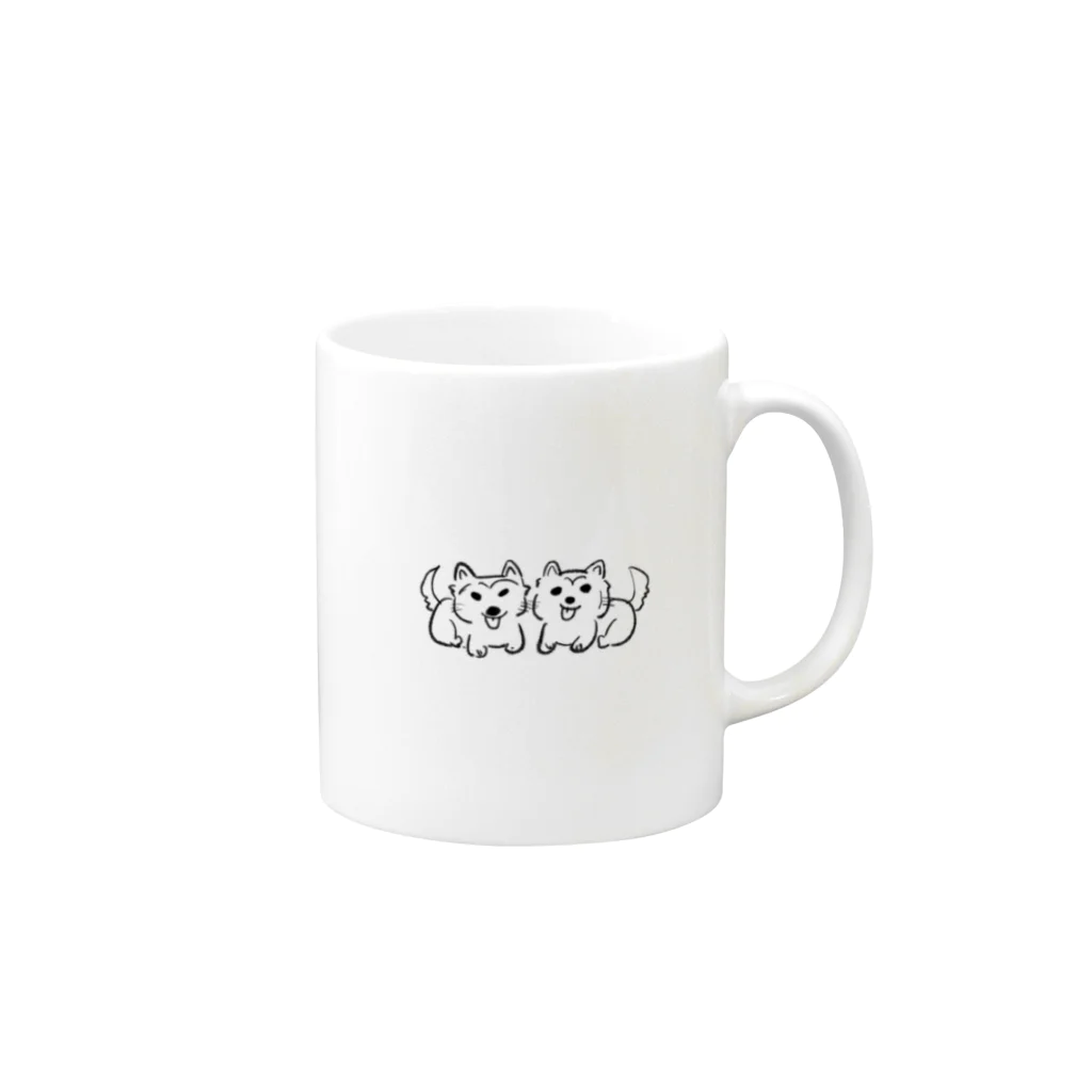 わかんないのチョビとラミー Mug :right side of the handle