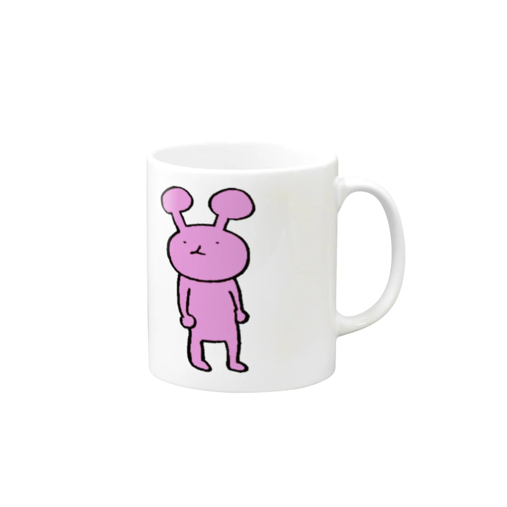 COTAROの皮なしクマ Mug :right side of the handle