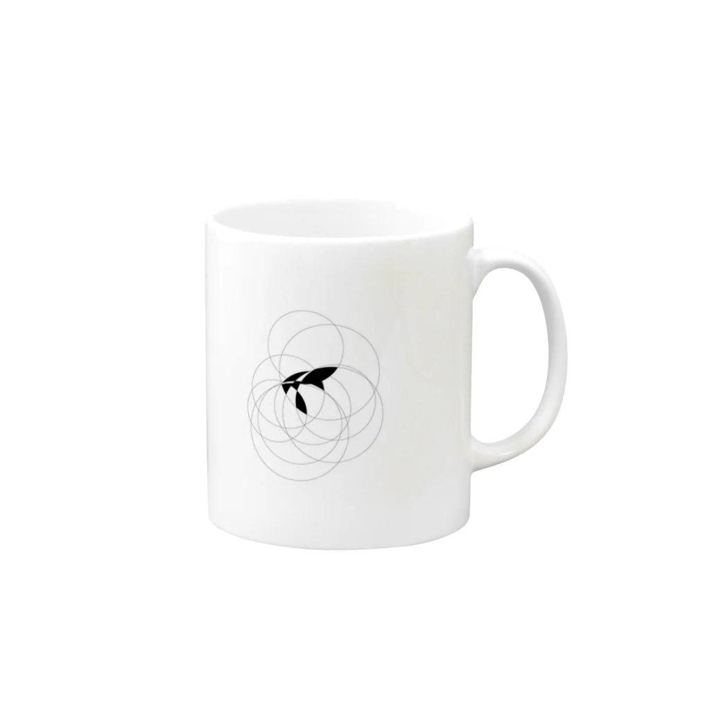 PoooompadoooourのGUPPY(黒) Mug :right side of the handle