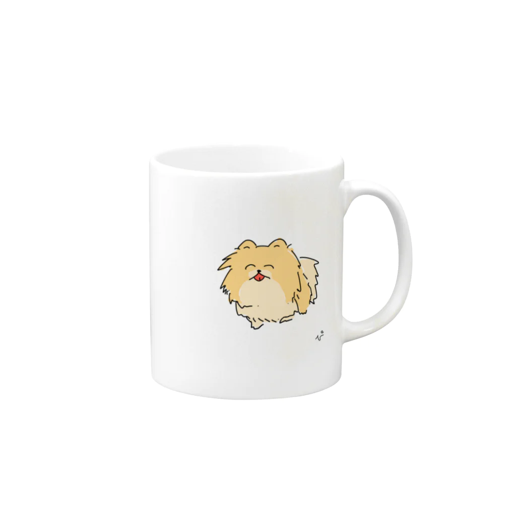 びなぜのわん Mug :right side of the handle