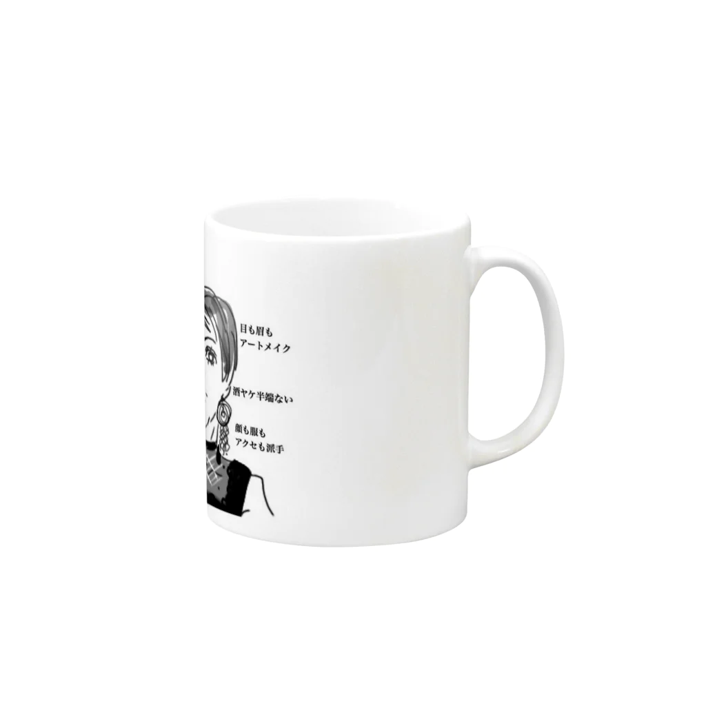 うんこやのママ Mug :right side of the handle