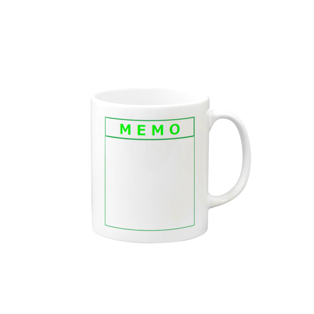 TUKEのいつでもＭＥＭＯ Mug :right side of the handle