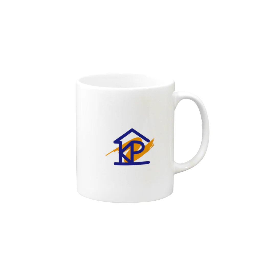 雨漏り外壁塗装のキクチペイントのハッピーキクペン Mug :right side of the handle