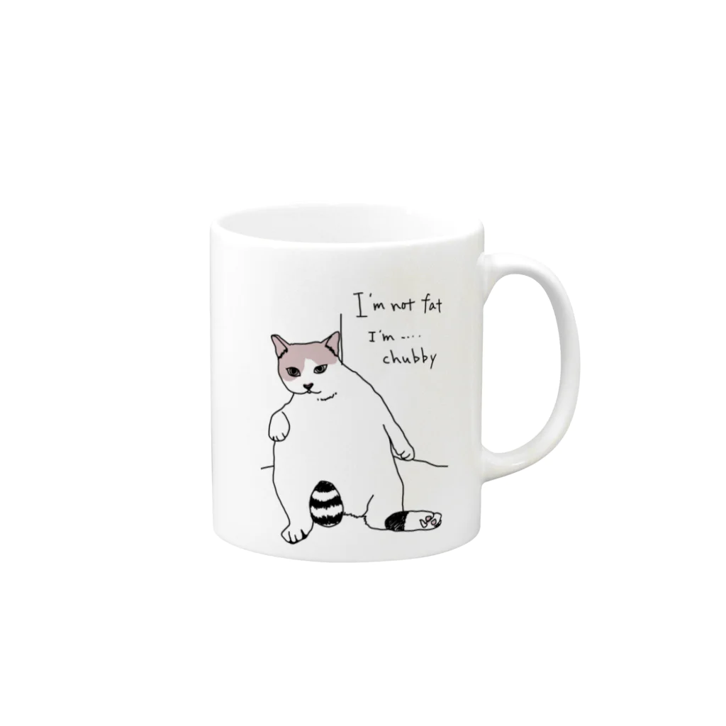 ことりのnot fat Mug :right side of the handle