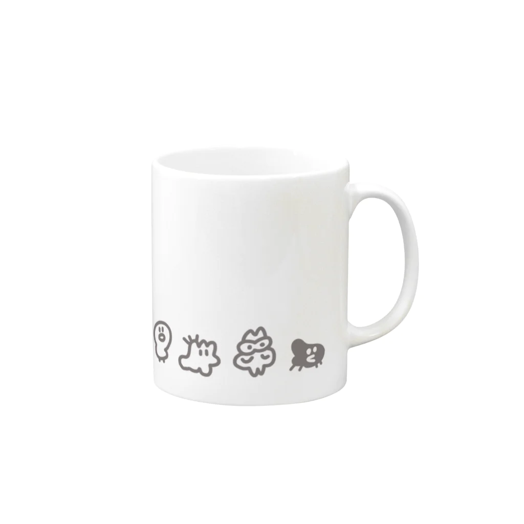 おえかきひろばのへんないきもの Mug :right side of the handle