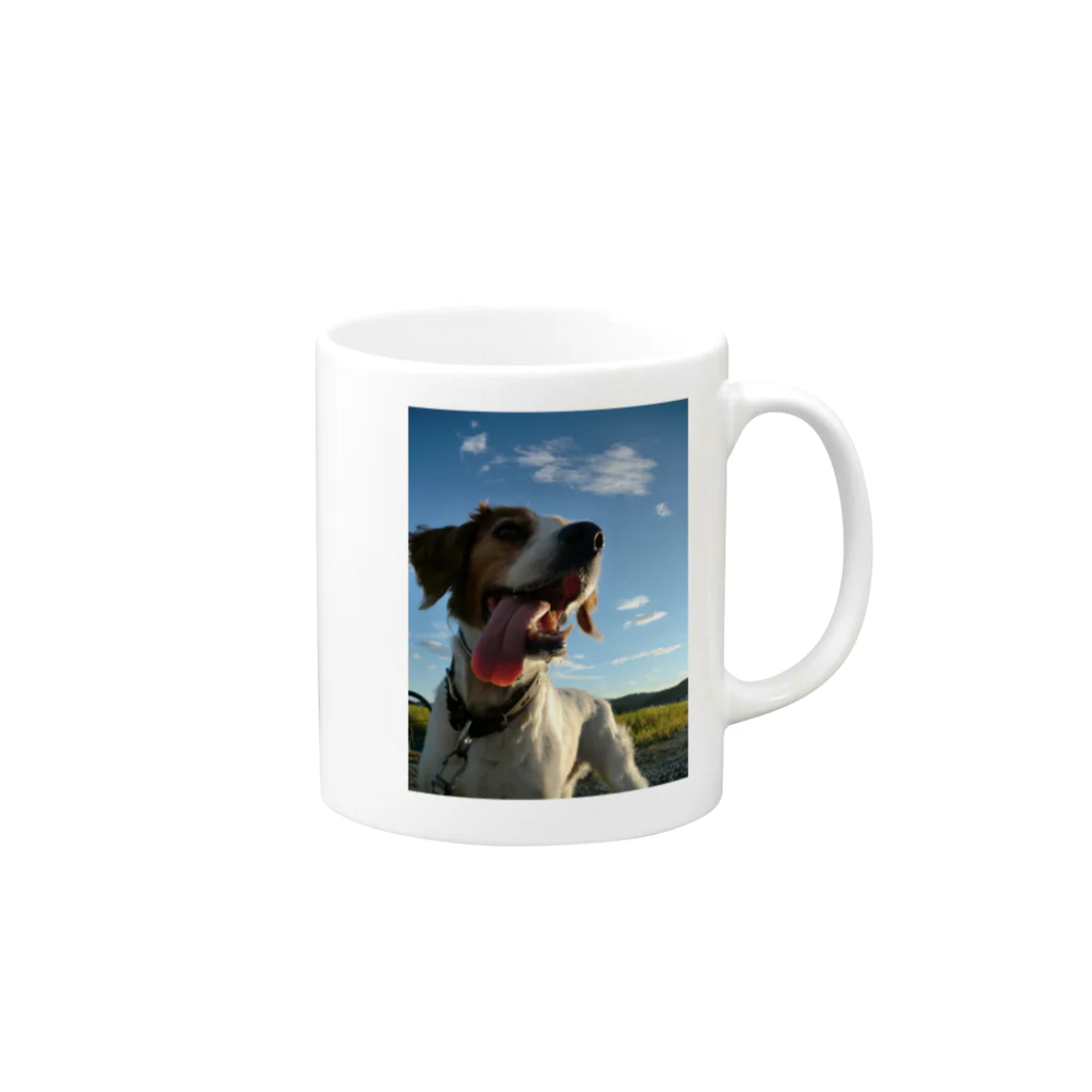 kyuの稲と犬 Mug :right side of the handle