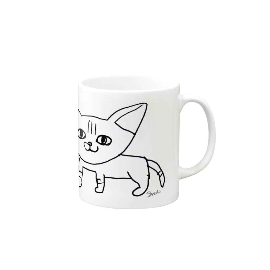 さっちょこのスナネッコ Ａ Mug :right side of the handle