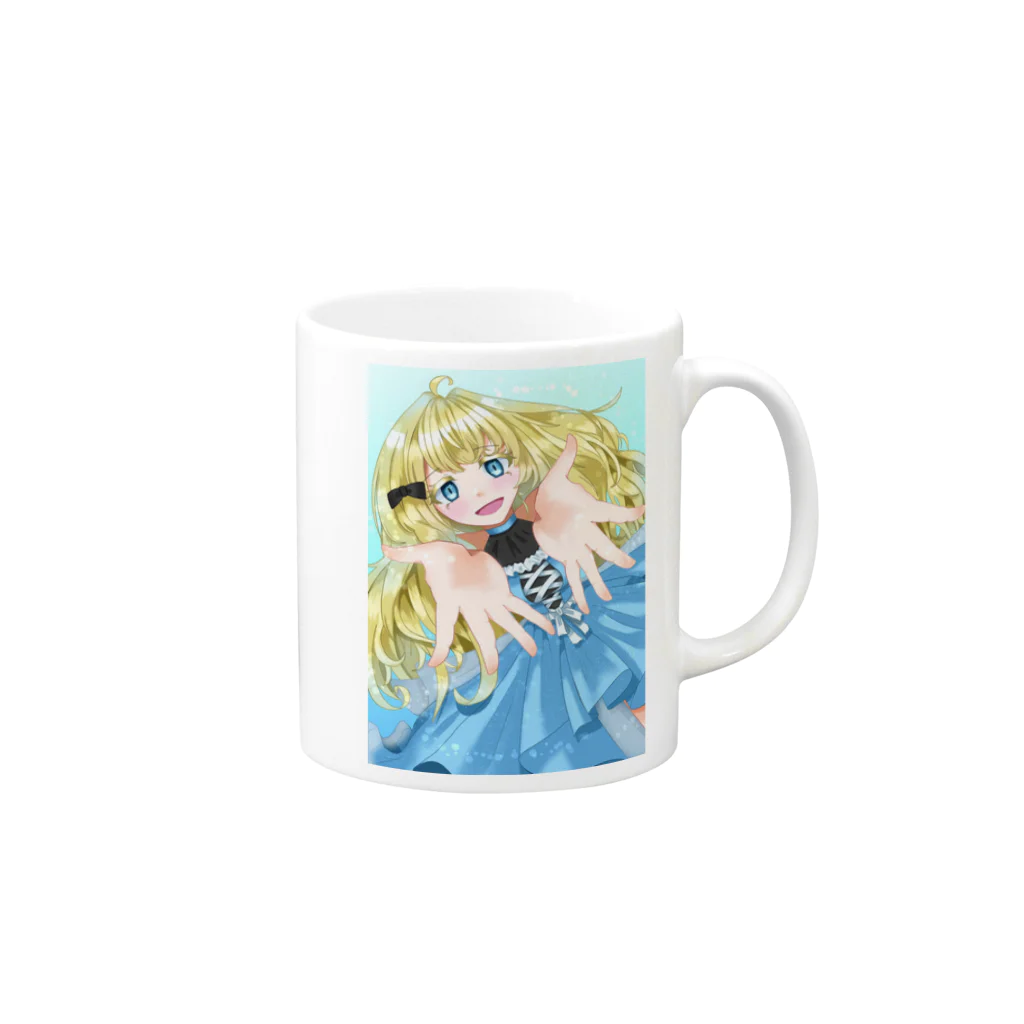 スイソニカのHell's Heaven 宇沙実月奈 ドレスバージョン マグカップ（ライト） Mug :right side of the handle