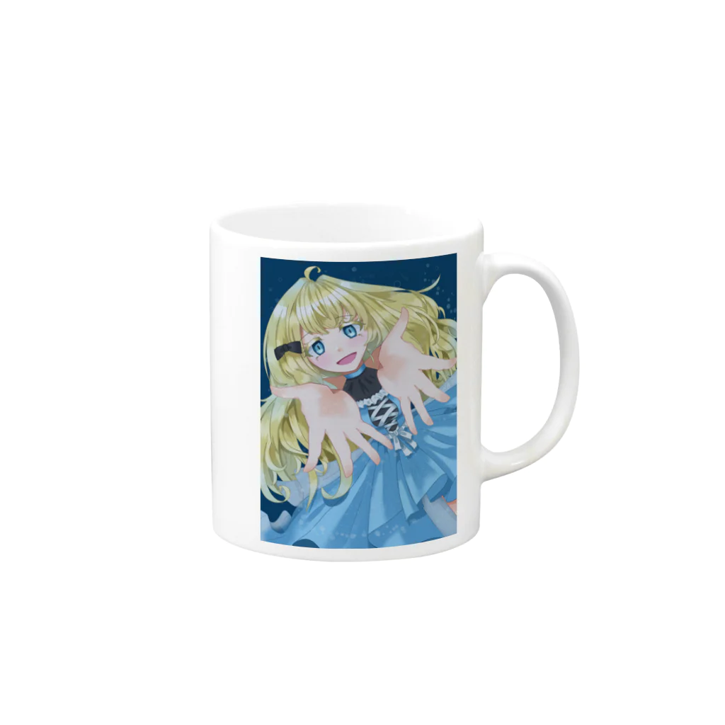 スイソニカのHell's Heaven 宇沙実月奈 ドレスバージョン マグカップ（ダーク） Mug :right side of the handle