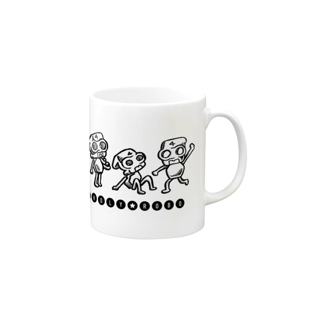 乾きモンの哀愁ロボ Mug :right side of the handle