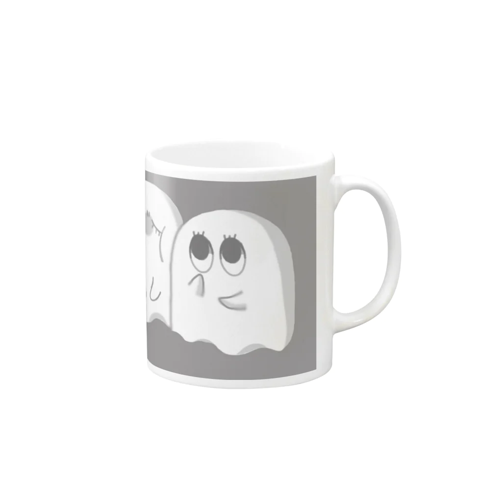 ドリームランドのひそひそおばけたち Mug :right side of the handle