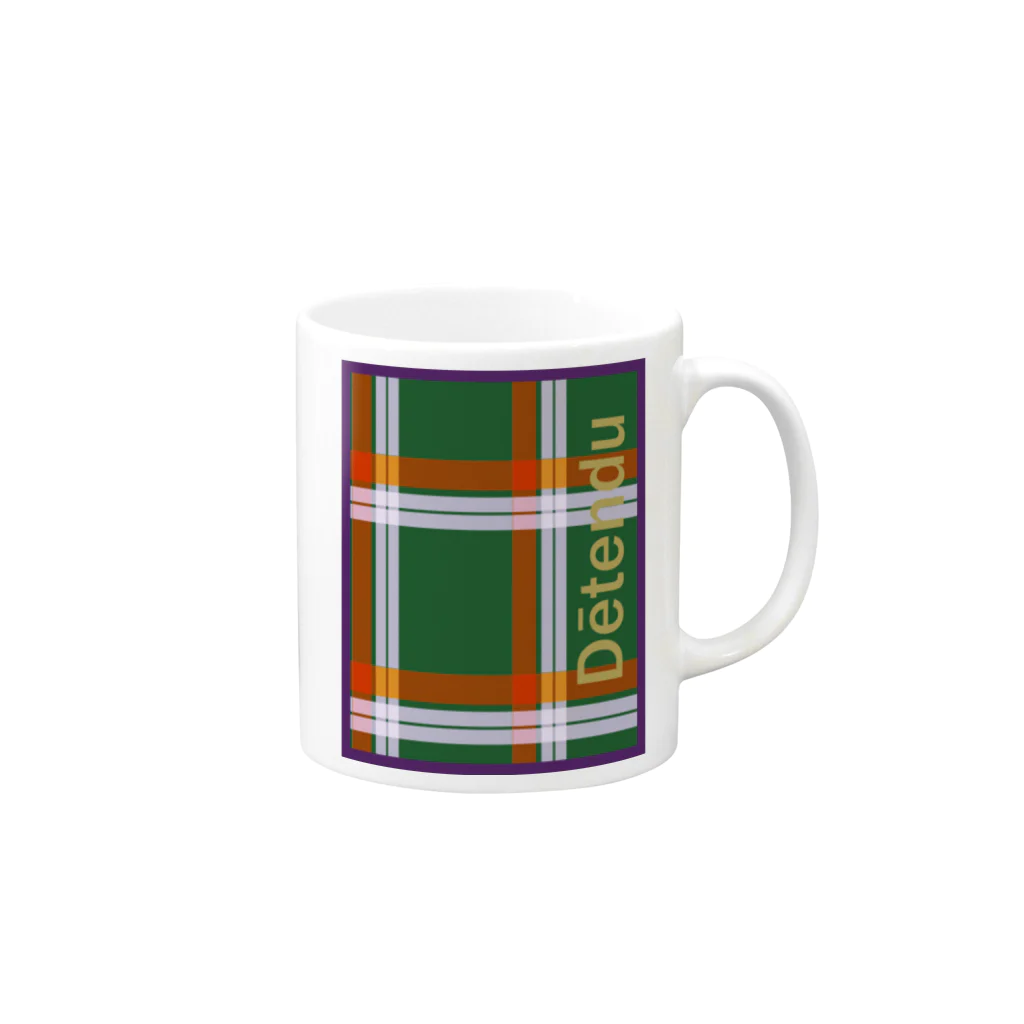 DetenduのPlaid Mug :right side of the handle