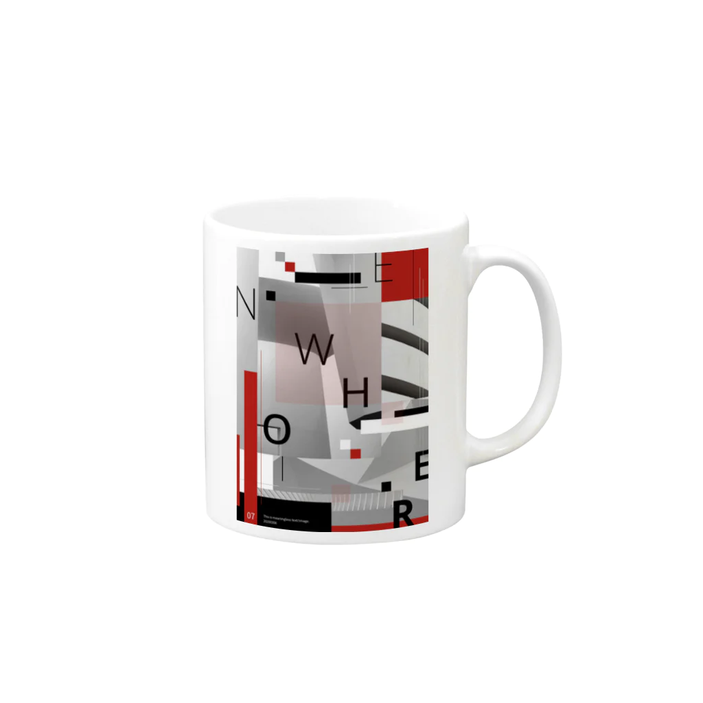 Sizzle artworkのTYPOGRAPHIC -不在- Mug :right side of the handle