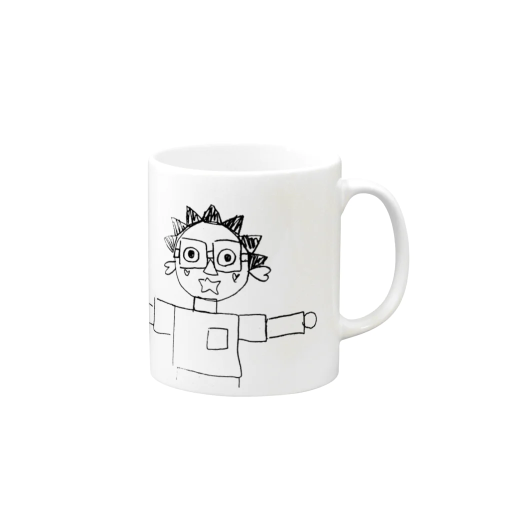 minamisanの形でブリキくん兄弟 Mug :right side of the handle