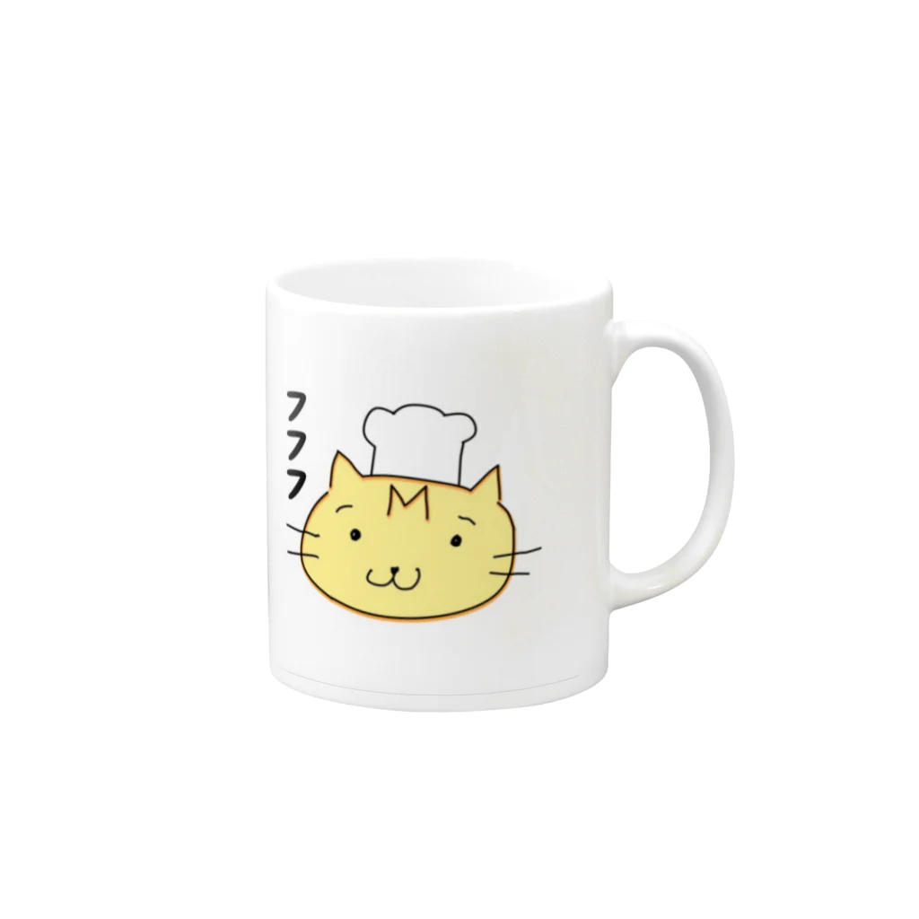 がも。のコックのテンちゃん Mug :right side of the handle