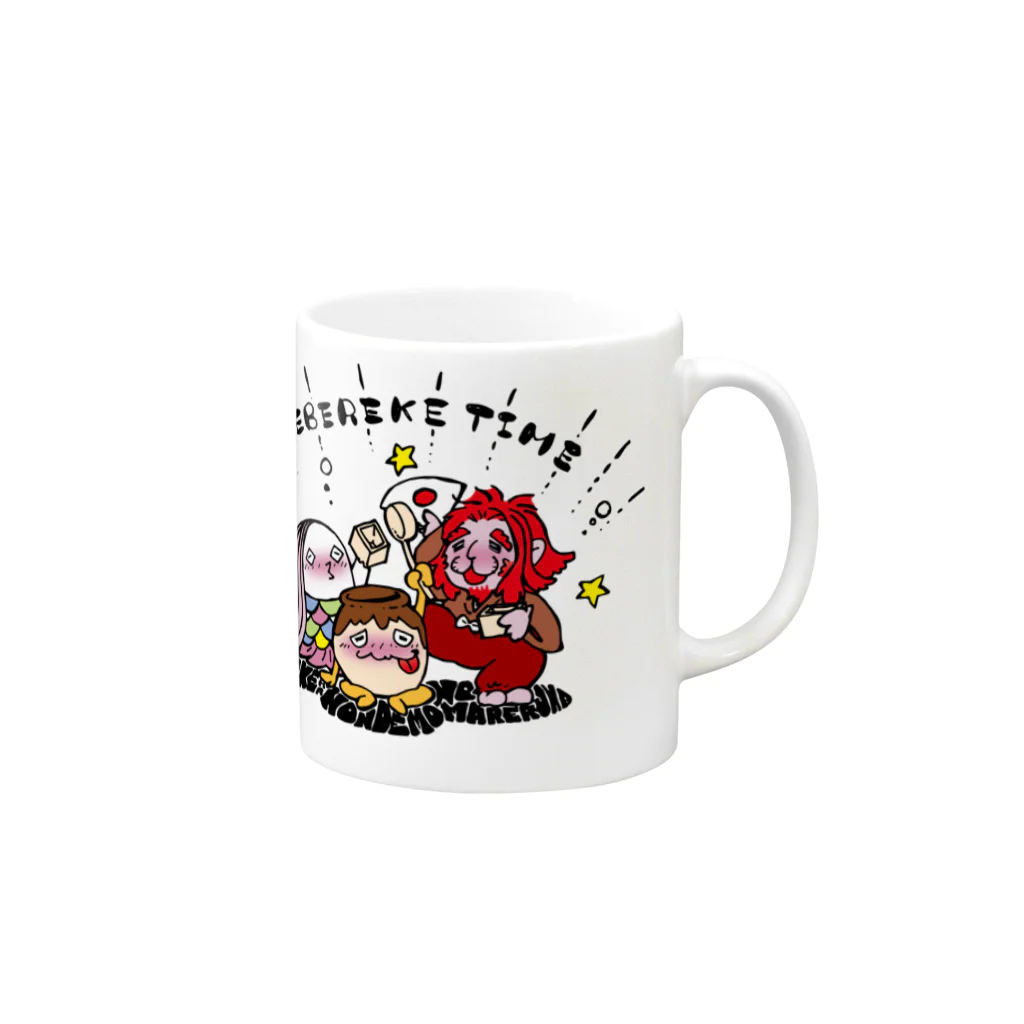 えかきさんのヘベレケタイム Mug :right side of the handle