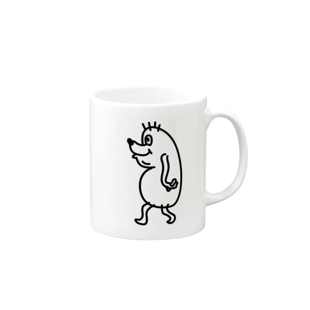 クジラデザインのシタッパラリン Mug :right side of the handle