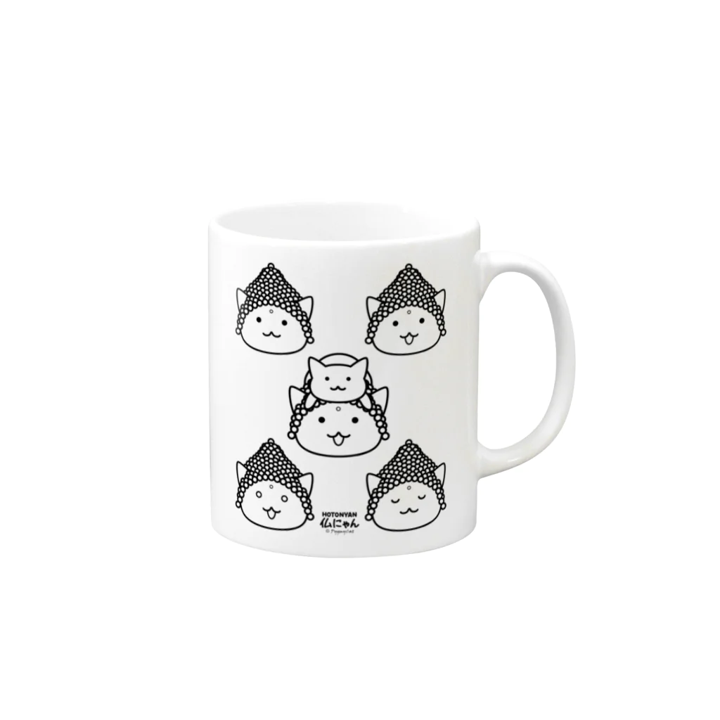 PygmyCat　suzuri店の仏にゃんｓ Mug :right side of the handle