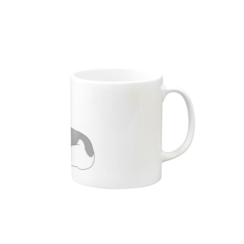 好きなものは見つかったかい？の小梅くん　香箱座り Mug :right side of the handle