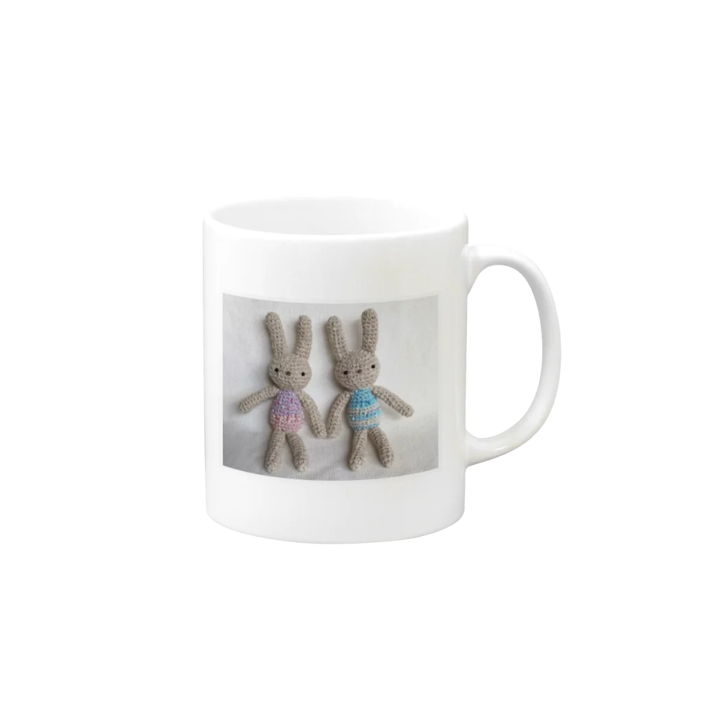 cy-egg.factoryの編みうさ Friends   Mug :right side of the handle