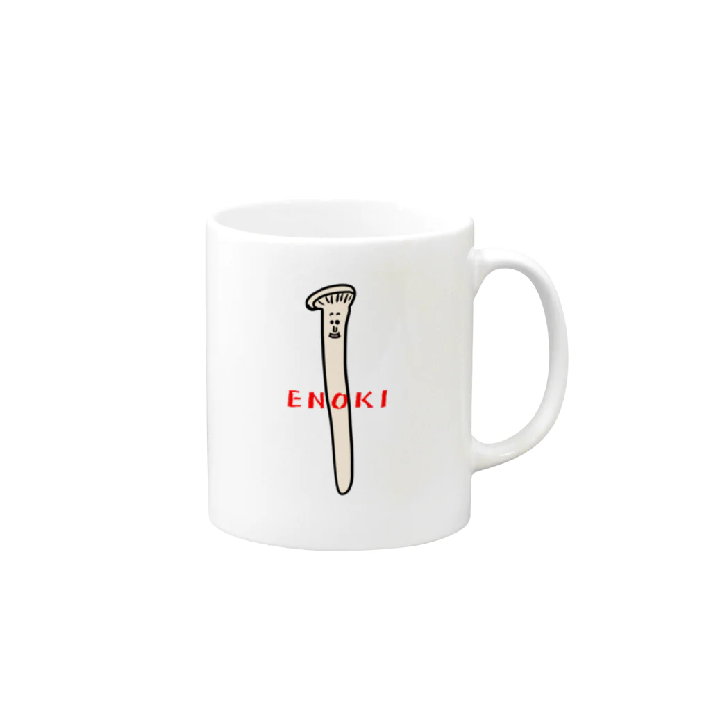 けちゃっぷごはんのお店のエノキくん Mug :right side of the handle