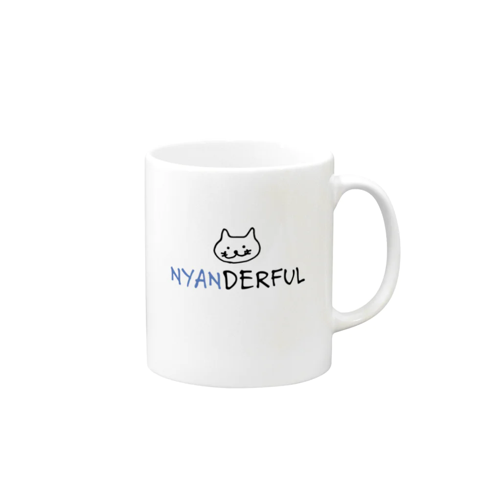 おだんごの猫のニャンダフルちゃん Mug :right side of the handle