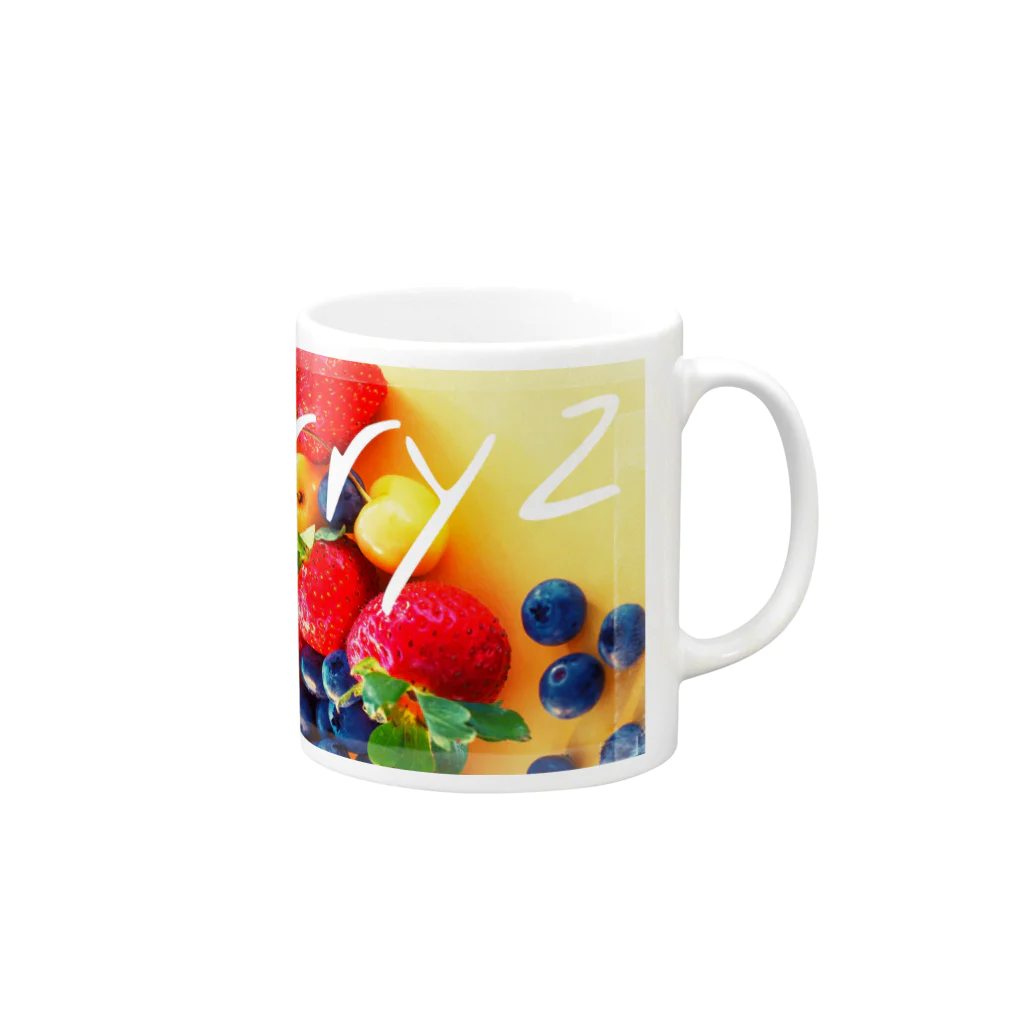 poppy22のはじけるベリーBerryz Mug :right side of the handle