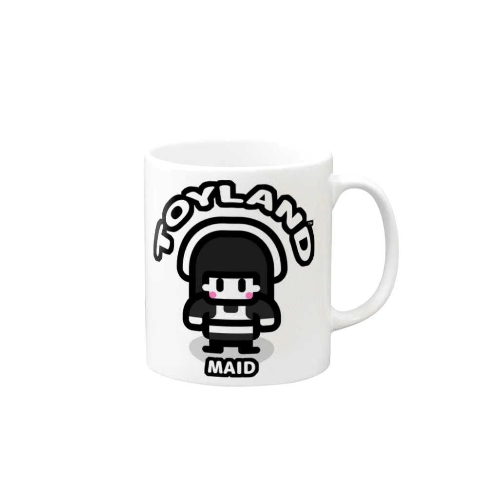 カワイイ オシャレ ポップ な TOYLANDのカワイイ メイドさん Mug :right side of the handle