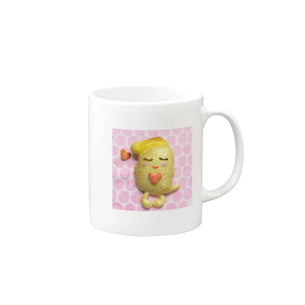 Moyaのもやちゃん【クマクマさんとのコラボ商品】 Mug :right side of the handle