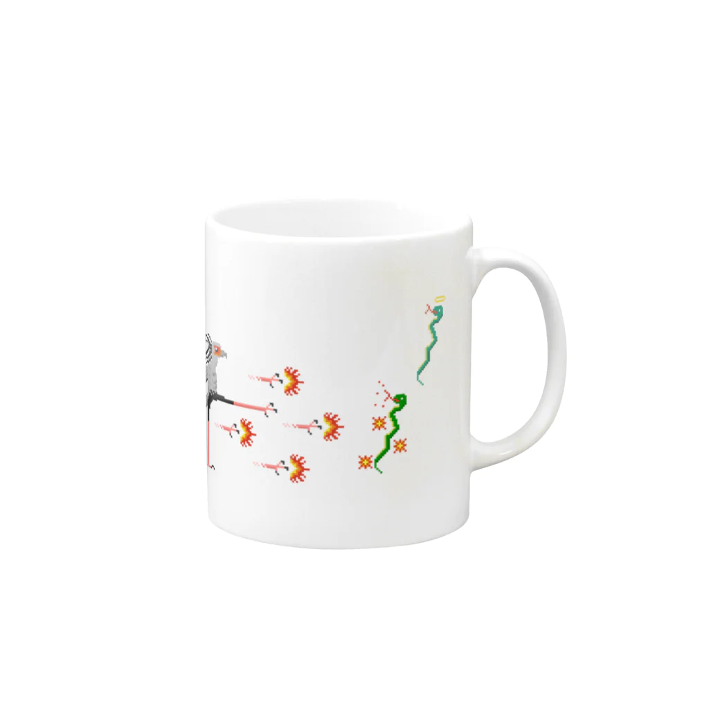 デンドロカカリヤのヘビクイワシの百裂キック Mug :right side of the handle