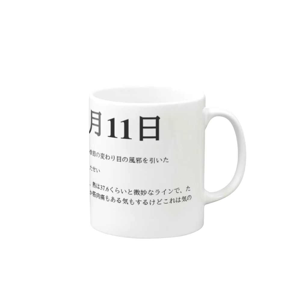 誰かが書いた日記の2016年09月11日17時37分 Mug :right side of the handle