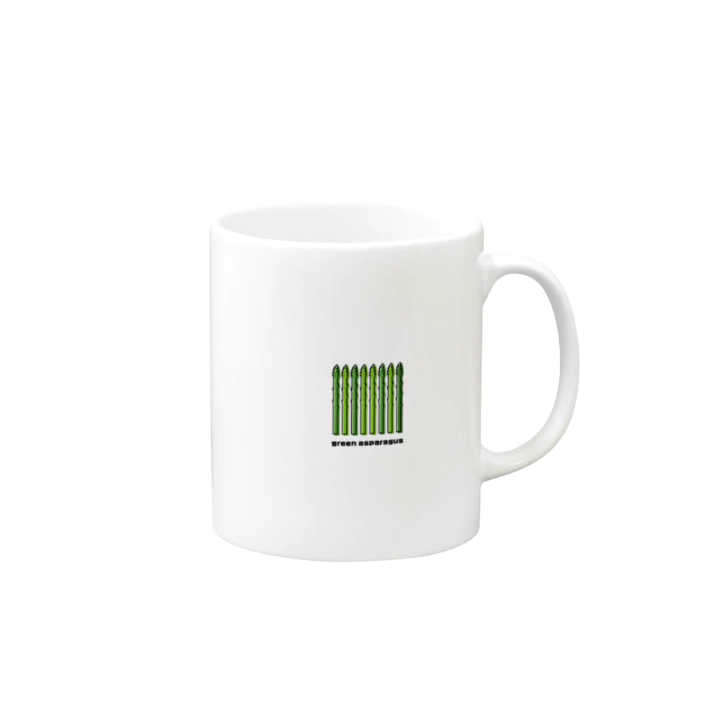 ebi_fooodの【食材ワンポイント】10_g_aspara Mug :right side of the handle