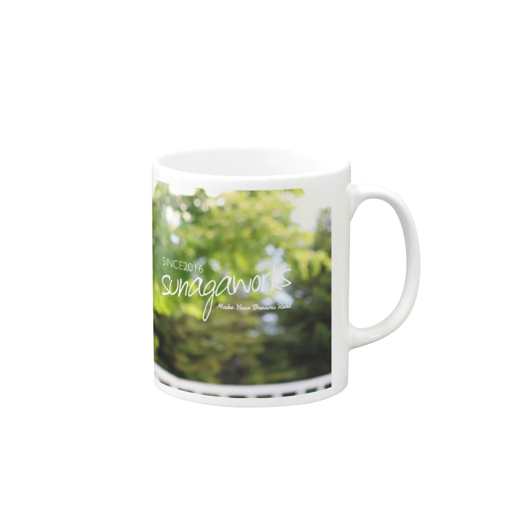 sunagaworksの5月ソメスサドル Mug :right side of the handle