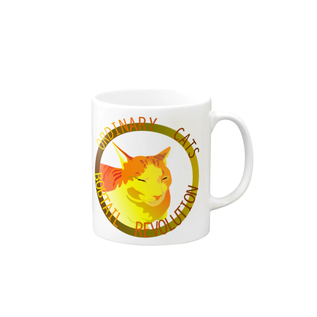 『NG （Niche・Gate）』ニッチゲート-- IN SUZURIのOrdinary Cats05h.t.(秋) Mug :right side of the handle