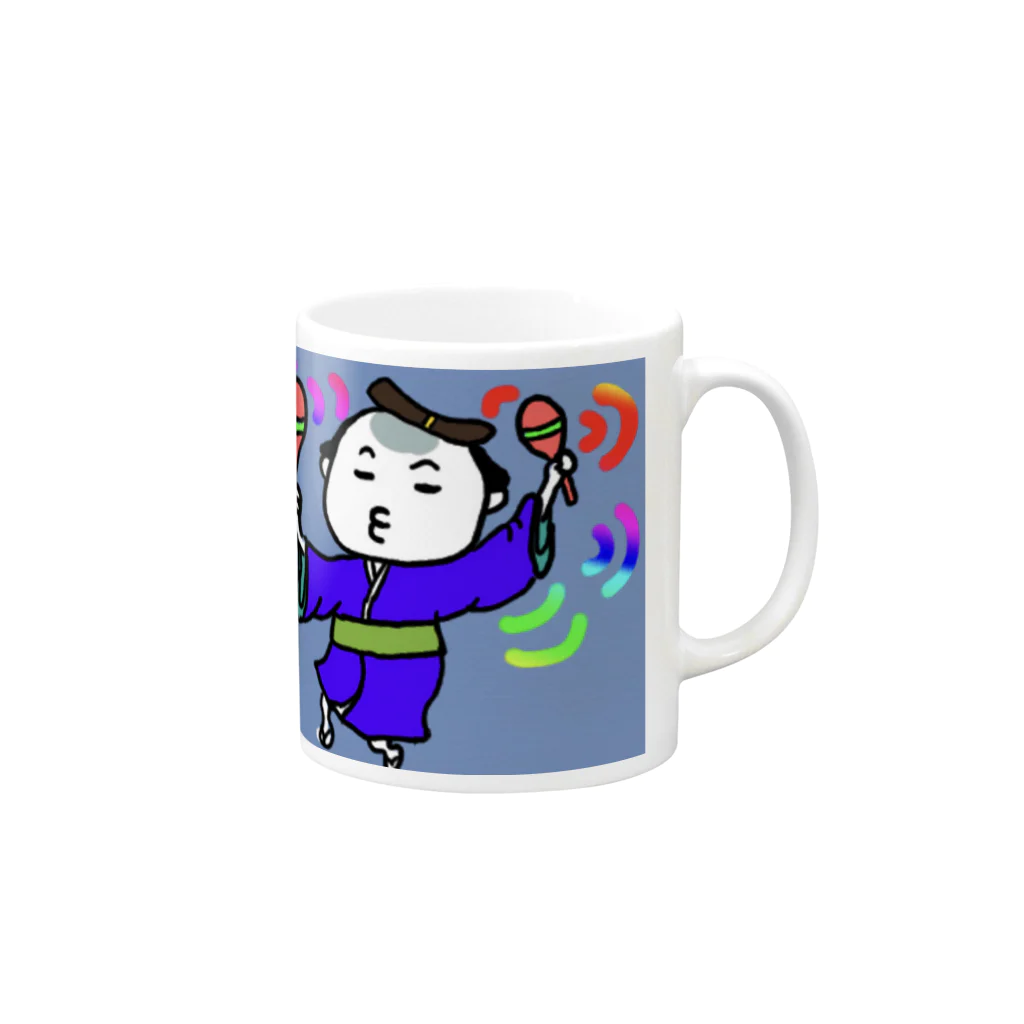 MedicalKUNのサムライちゃん★ユルユルダスシング！ Mug :right side of the handle