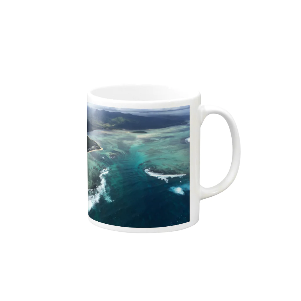 ninaoikawaのモーリシャスの海中の滝 マグカップの取っ手の右面