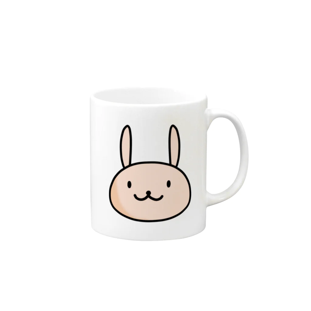 chicchiのうさ男の顔 Mug :right side of the handle