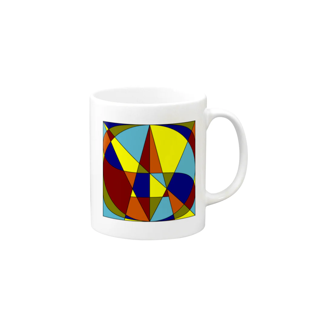 SONOTANOMONOの幾何学模様ロゴ Mug :right side of the handle