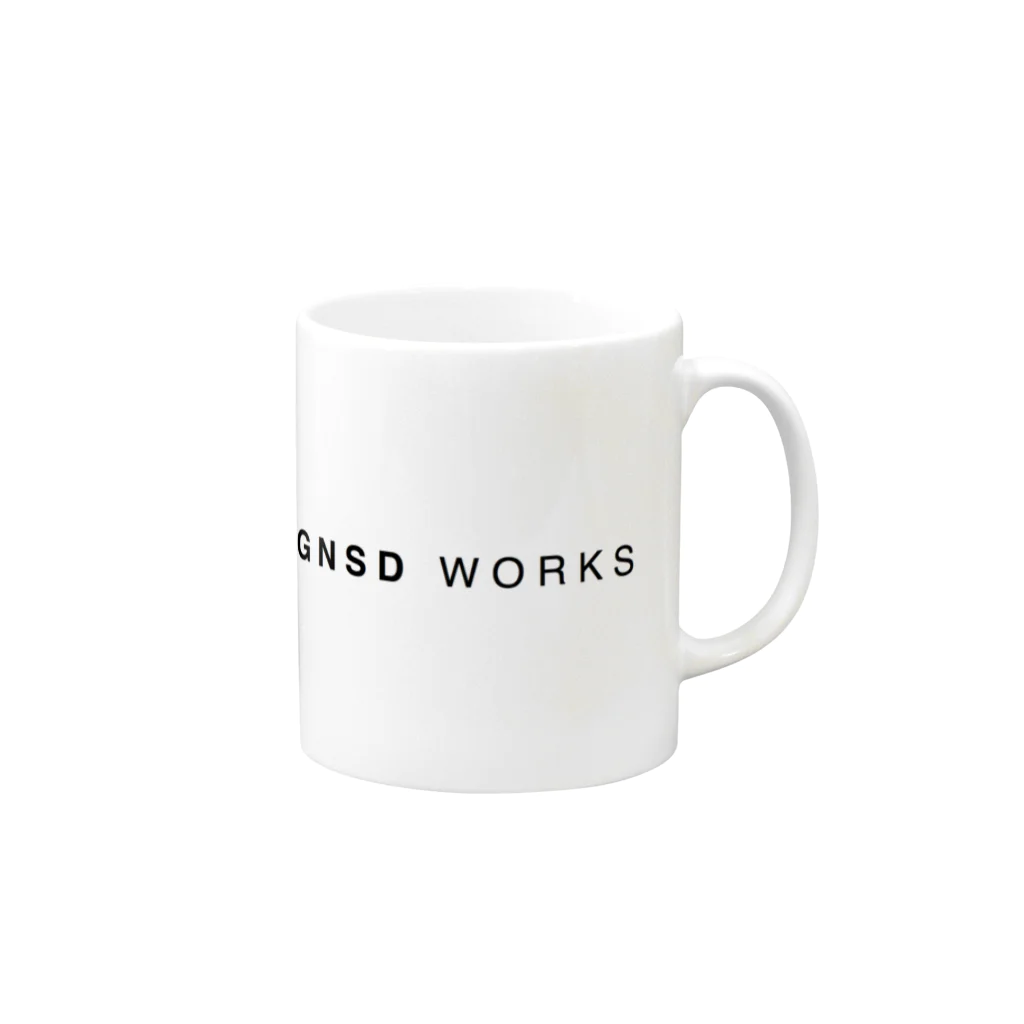 gnsdworksのGNSD WORKS ロゴ マグカップの取っ手の右面