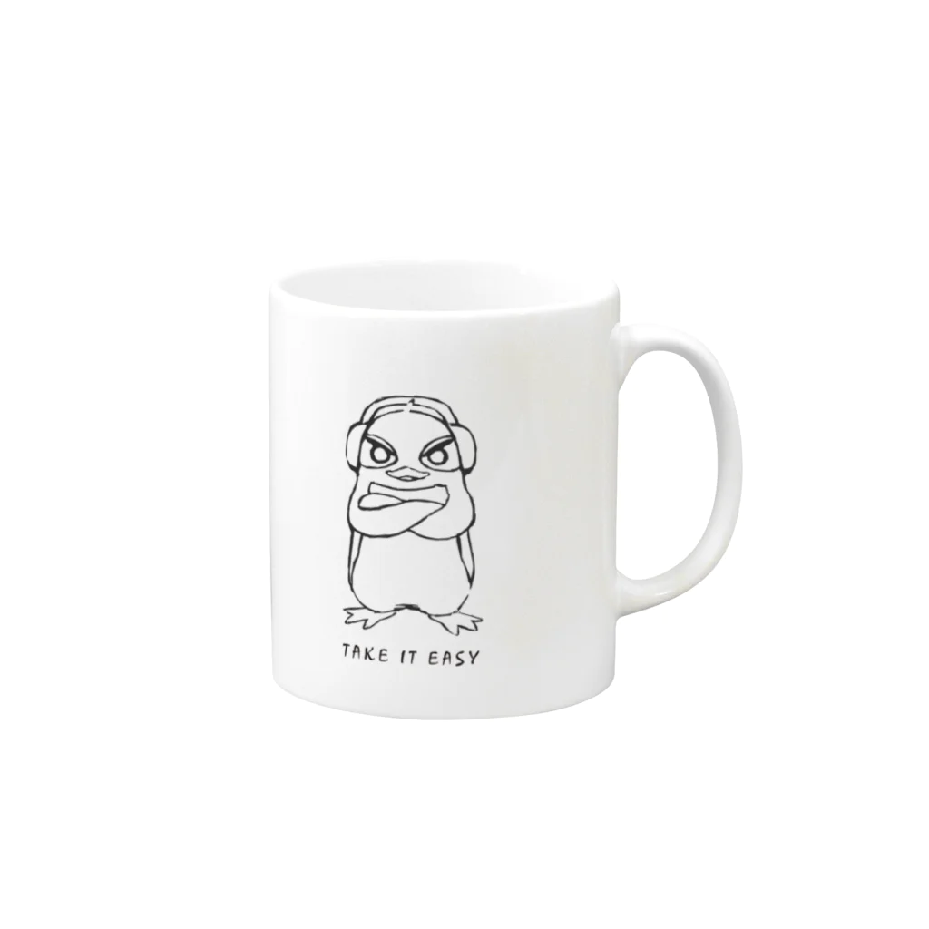 T.I.E STOREのRuさんのラフ画 Mug :right side of the handle