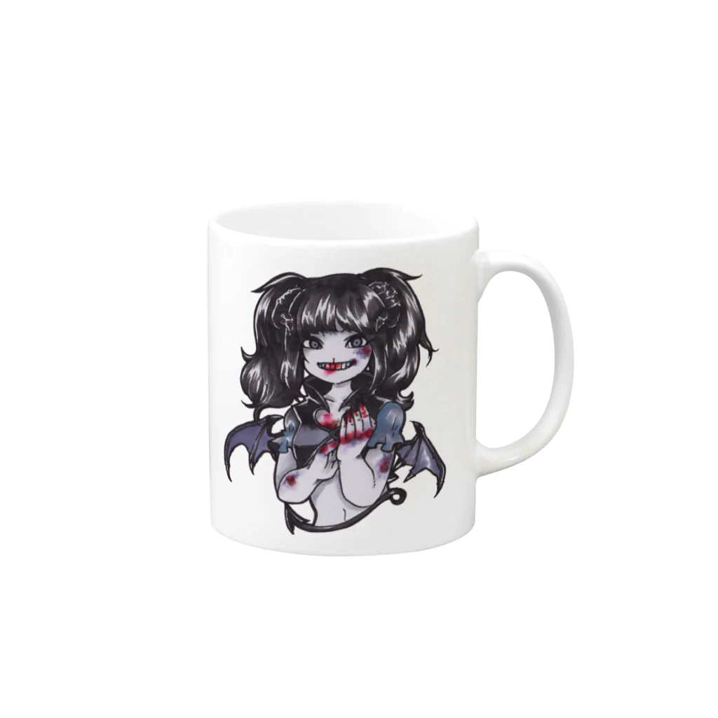 はしもとひよ子の悪魔ちゃん Mug :right side of the handle