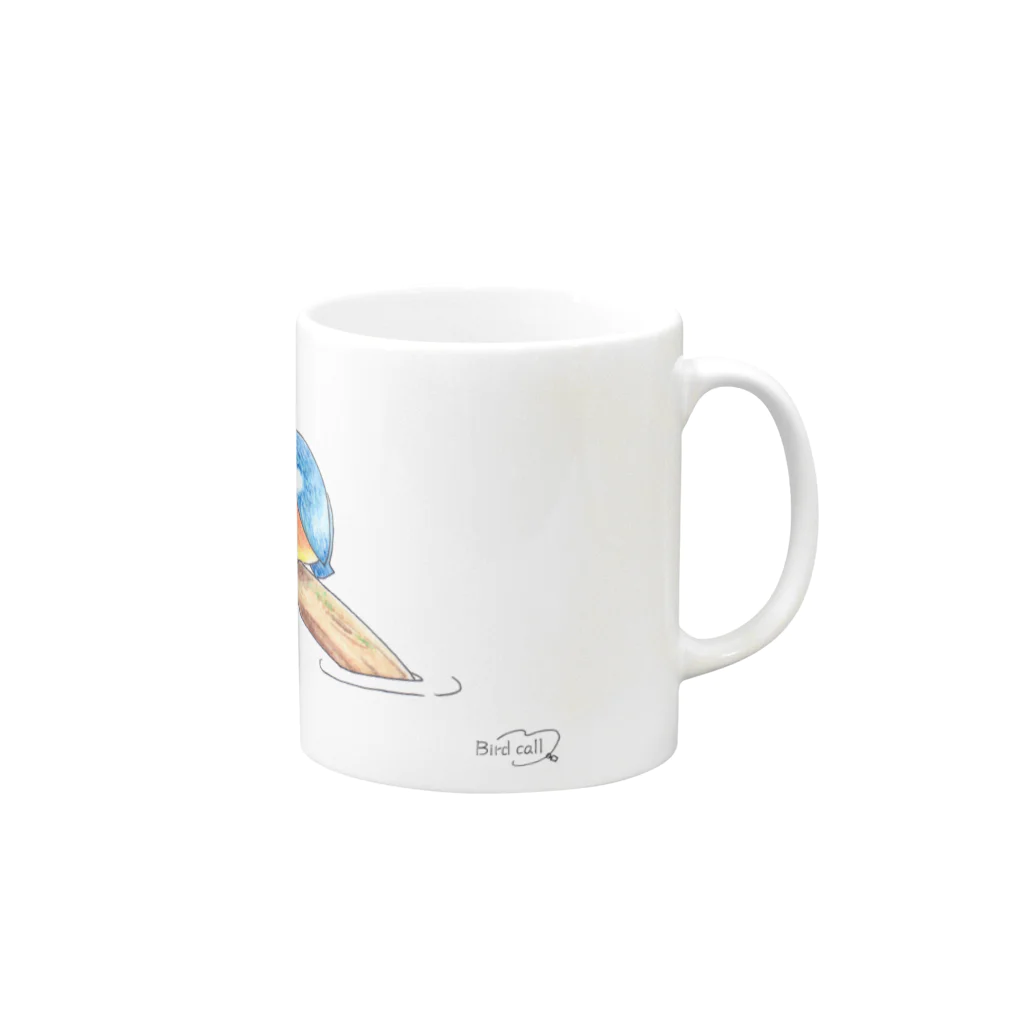 DOTEKKOの-KAWASEMI No.2- Bird call Mug :right side of the handle