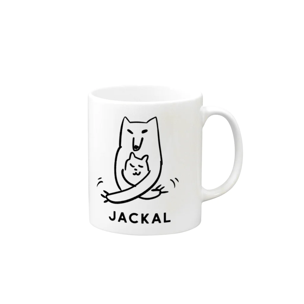 EASEのジャッカル Mug :right side of the handle