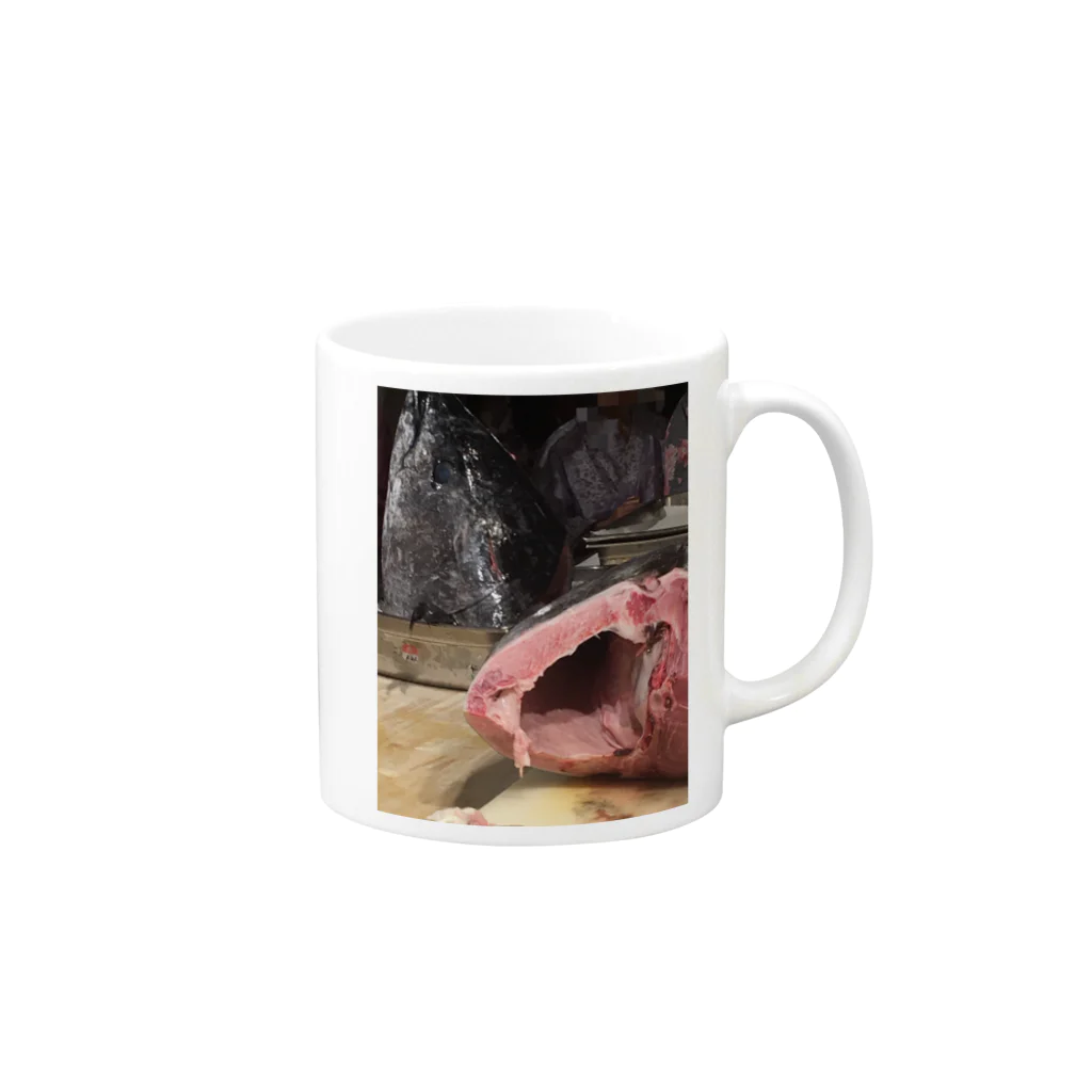 ‎工อ〒亻氵ג″厶のマグロ Mug :right side of the handle