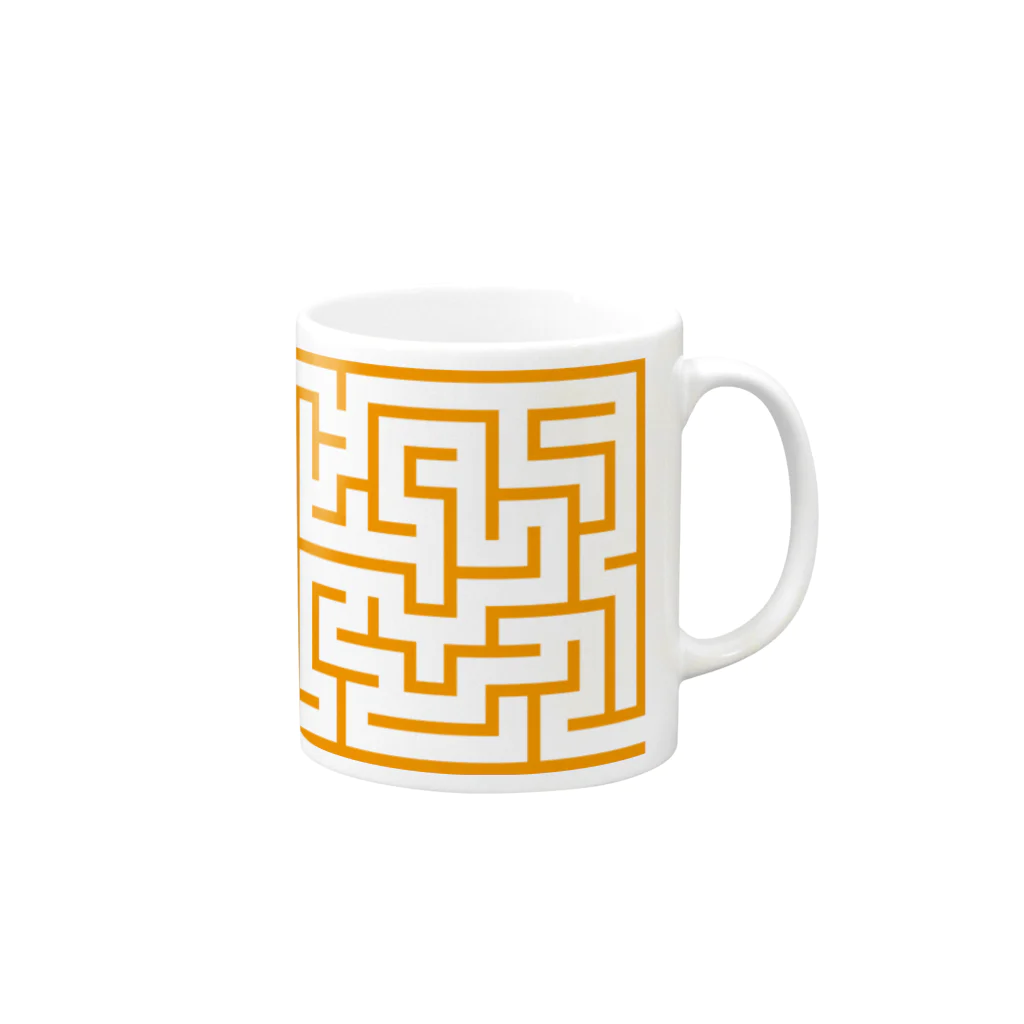 いちご音楽堂のMAZE Orange Mug :right side of the handle