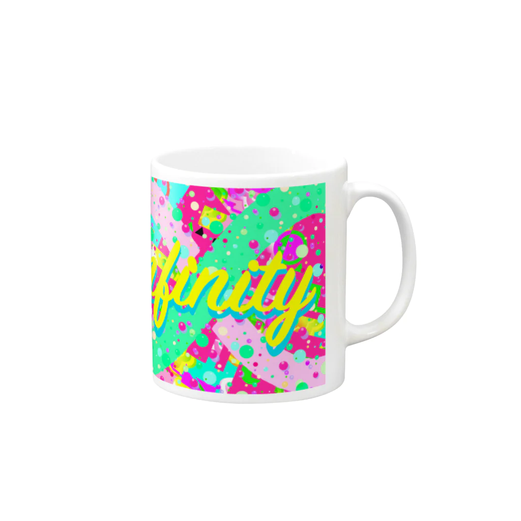 ✨🌈✨ユラクラカン🇯🇵 ✨🌈✨の🌈✨∞infinity∞✨ Mug :right side of the handle