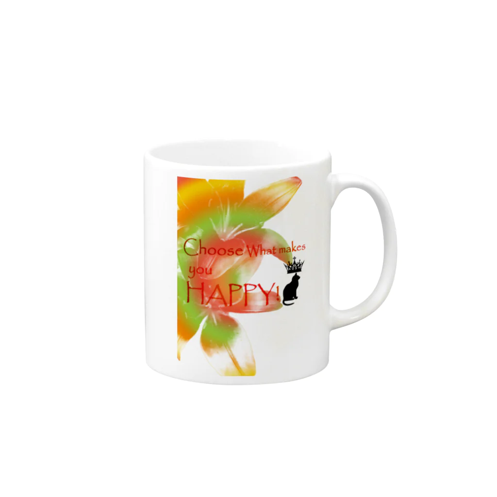 ColorfulLifeのChoose What Makes You Happy Mug :right side of the handle