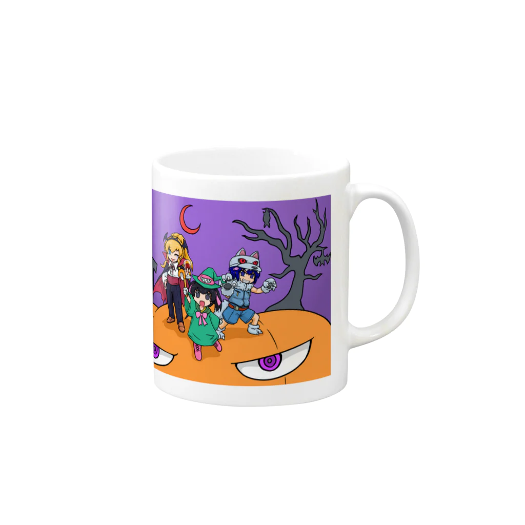 アクシズ(Aqushizu)の【アクシズ】ハッピーハロウィン！ Mug :right side of the handle